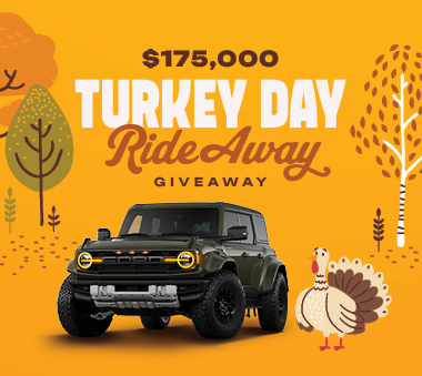 $175,000 Turkey Day Ride Away Giveaway