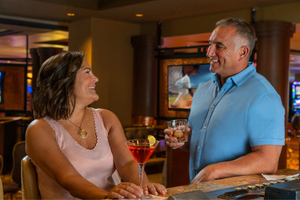 Rush Lounge in Golden Nugget Laughlin Couple enjoying themselves at Rush Lounge