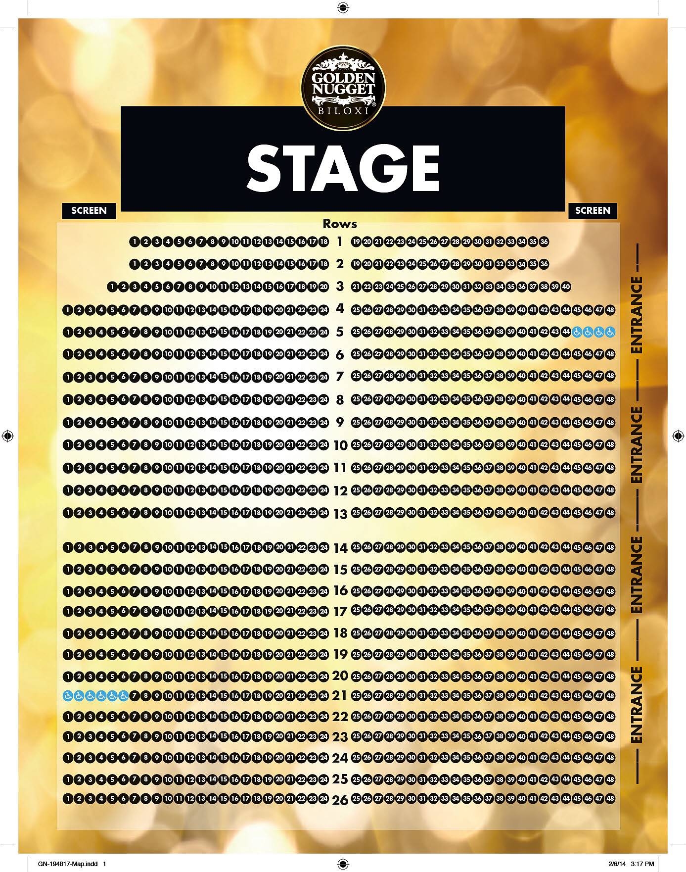 Golden Nugget Seating Chart Las Vegas
